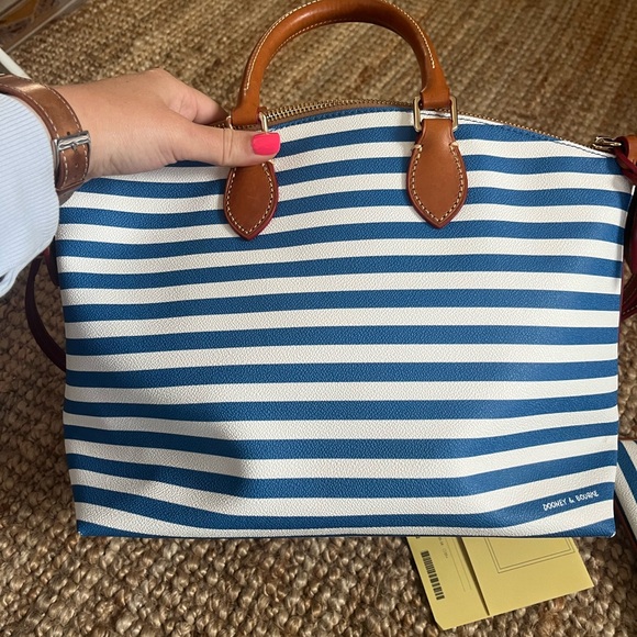 Dooney & Bourke Sullivan Striped Satchel and Wristlet - Picture 7 of 9